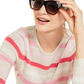Charter Club Women's Striped Cashmere Sweater  Beige Size Small