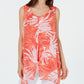 Alfani Women's Petite Layered Tunic Tank Orange Size Small