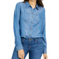 Charter Club Women's Chambray Shirt Blue Size PS