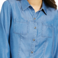 Charter Club Women's Chambray Shirt Blue Size PS