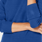 Karen Scott Women's Textured Stripe Sweater Blue Size X-Small