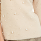 Alfani Women's Scattered Faux Pearl Sweater Beige Size Petite X-Large