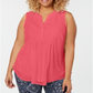 Charter Club Women's Plus Size Pleated Pintuck Top Pink Size 3X