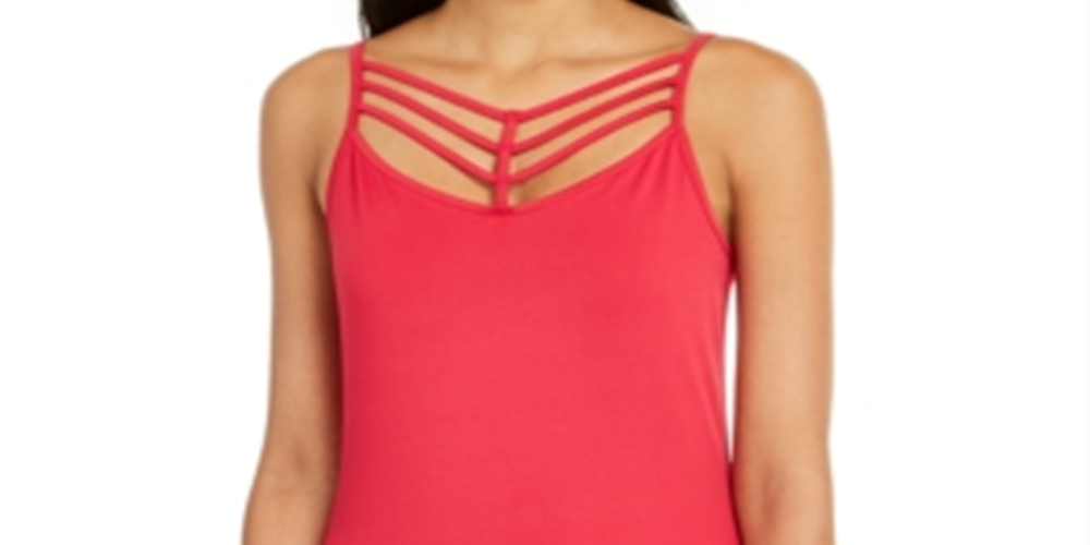 Thalia Sodi Women's Ladder Trim Tank Top Pink Size X-Large