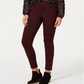 Style & Co Women's Snap-Hem Ponte-Knit Leggings  Red Size Large