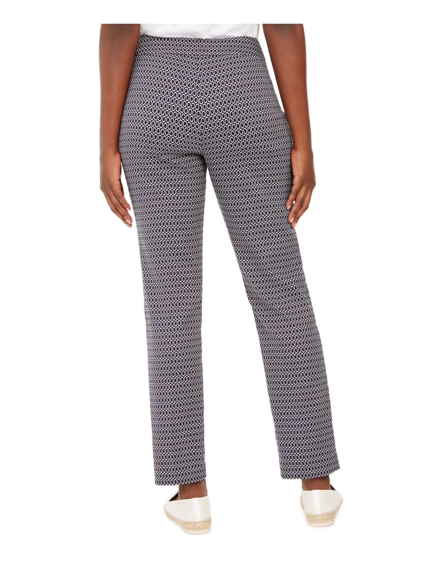 JM Collection Women's Patterned Pants Blue Size Petite Large