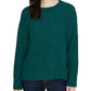 Sanctuary Women's Hi Low Long Sleeve Crewneck Sweater Green Size X-Small