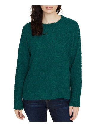 Sanctuary Women's Hi Low Long Sleeve Crewneck Sweater Green Size X-Small