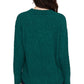 Sanctuary Women's Hi Low Long Sleeve Crewneck Sweater Green Size X-Small