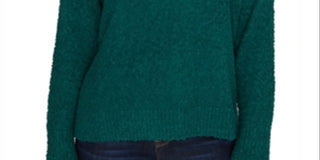 Sanctuary Women's Hi Low Long Sleeve Crewneck Sweater Green Size X-Small