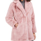 Apparis Women's Faux Pocketed Lined Button Down Winter Jacket Coat Pink Size X-Large