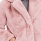 Apparis Women's Faux Pocketed Lined Button Down Winter Jacket Coat Pink Size X-Large