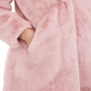 Apparis Women's Faux Pocketed Lined Button Down Winter Jacket Coat Pink Size X-Large