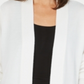 Karen Scott Women's Open Front Long Sleeve Cardigan White Size Large