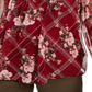 Charter Club Women's Printed Split Neck Top Red Size XX-Large