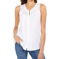 Style & Co Women's Button Down Tank Top White Size Small