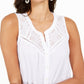 Style & Co Women's Button Down Tank Top White Size Small