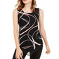 Alfani Women's Printed Pointed Hem Top Black Size Petite S/M