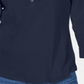 Karen Scott Women's 3-4 Sleeve Polo Shirt Blue Size Petite Small