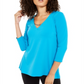 Alfani Women's Pullover Top with Hardware Purple Size Medium