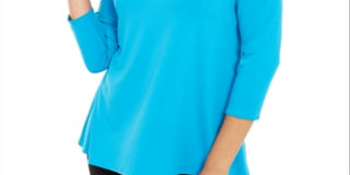 Alfani Women's Pullover Top with Hardware Purple Size Medium