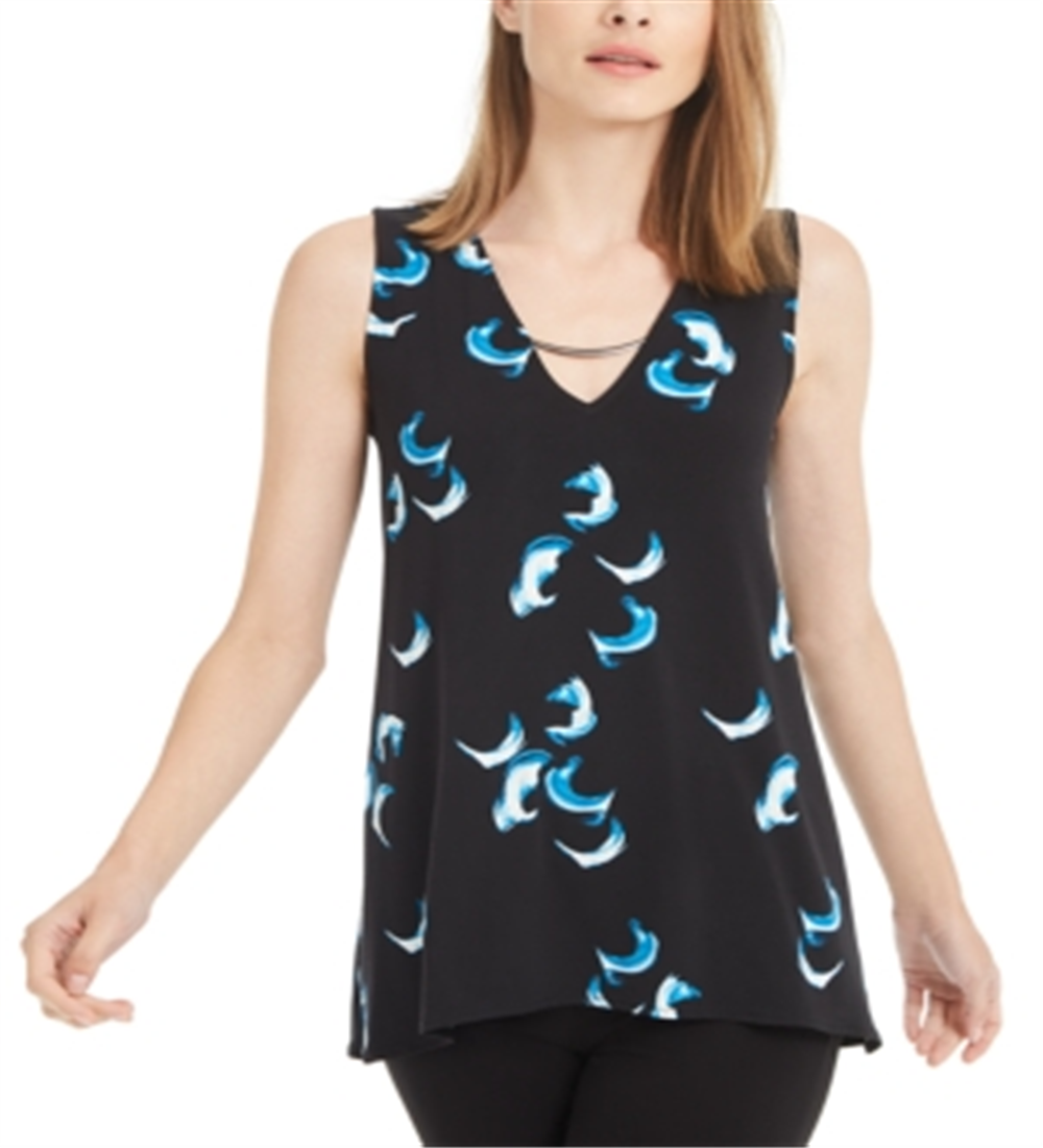 Alfani Women's Hardware Trim Top Black Size Petite XL