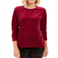Karen Scott Women's Sport Velour Sweatshirt Purple Size XX-Large