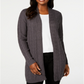 Karen Scott Women's Cable Knit Cardigan Gray Size Small