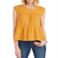 Style & Co Women's Cotton Tiered Tank Top Yellow Size Medium