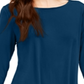 Alfani Women's Solid Swing Top Teal Size Petite L