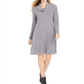 Style & Co Women's Cowl Neck Sweater Dress Gray Size X-Small