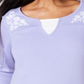 Karen Scott Women's Embroidered Cotton Layered Look Top Purple Size X-Large