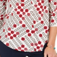 Charter Club Women's Printed V Neck Top White Size XX-Large