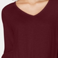 Style & Co Women's Chiffon Hem Top Purple Size Petite L