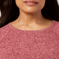 Karen Scott Women's Long Sleeve Jewel Neck T-Shirt Top Red Size Petite Medium