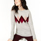 Charter Club Women's Cashmere Argyle Sweater Gray Size Medium