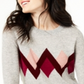 Charter Club Women's Cashmere Argyle Sweater Gray Size Medium