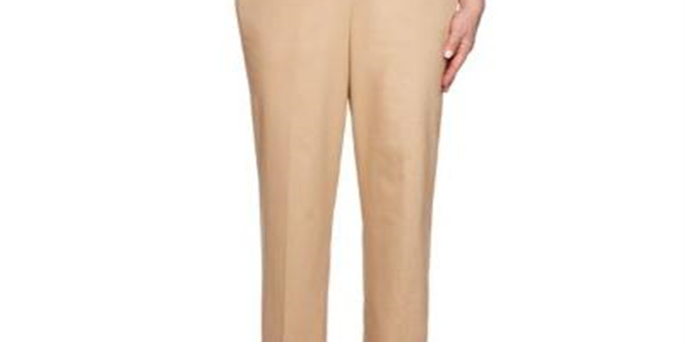Alfred Dunner Women's Sateen Pull on Street Smart Pants Brown Size -12P