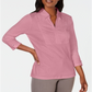 Karen Scott Women's Cotton Eyelet Yoke Top Pink Size XX-Large
