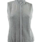 Karen Scott Women's Fleece Zip Front Vest Gray Size -Petite L