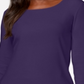 Karen Scott Women's Cotton Scoop Neck Top Purple Size Petite Medium