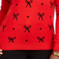 Charter Club Women's Reese Beaded Bow Dotted Sweater Red Size X-Large