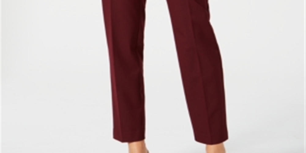 Charter Club Women's Slim Leg Ankle Pants Red Size 4