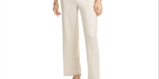 Alfani Women's Snake Embossed Wide Leg Pants Brown Size 2 Petite