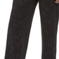 JM Collection Women's Metallic Textured Pull On Pants  Black Size Large