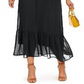 NY Collection Women's Plus Popover Maxi Dress Black Size 3X