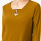 Alfani Women's Buckle Detail Tunic Gold Size -PS