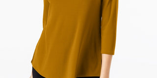 Alfani Women's Buckle Detail Tunic Gold Size -PS