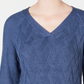 Karen Scott Women's Basket Stitch Sweater Blue Size X-Small