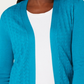 Karen Scott Women's Shawl-Collar Cardigan Dark Blue Size Small